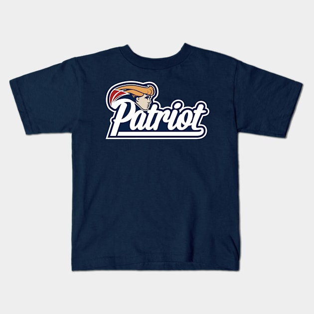 Trump Patriot Kids T-Shirt by burlybot